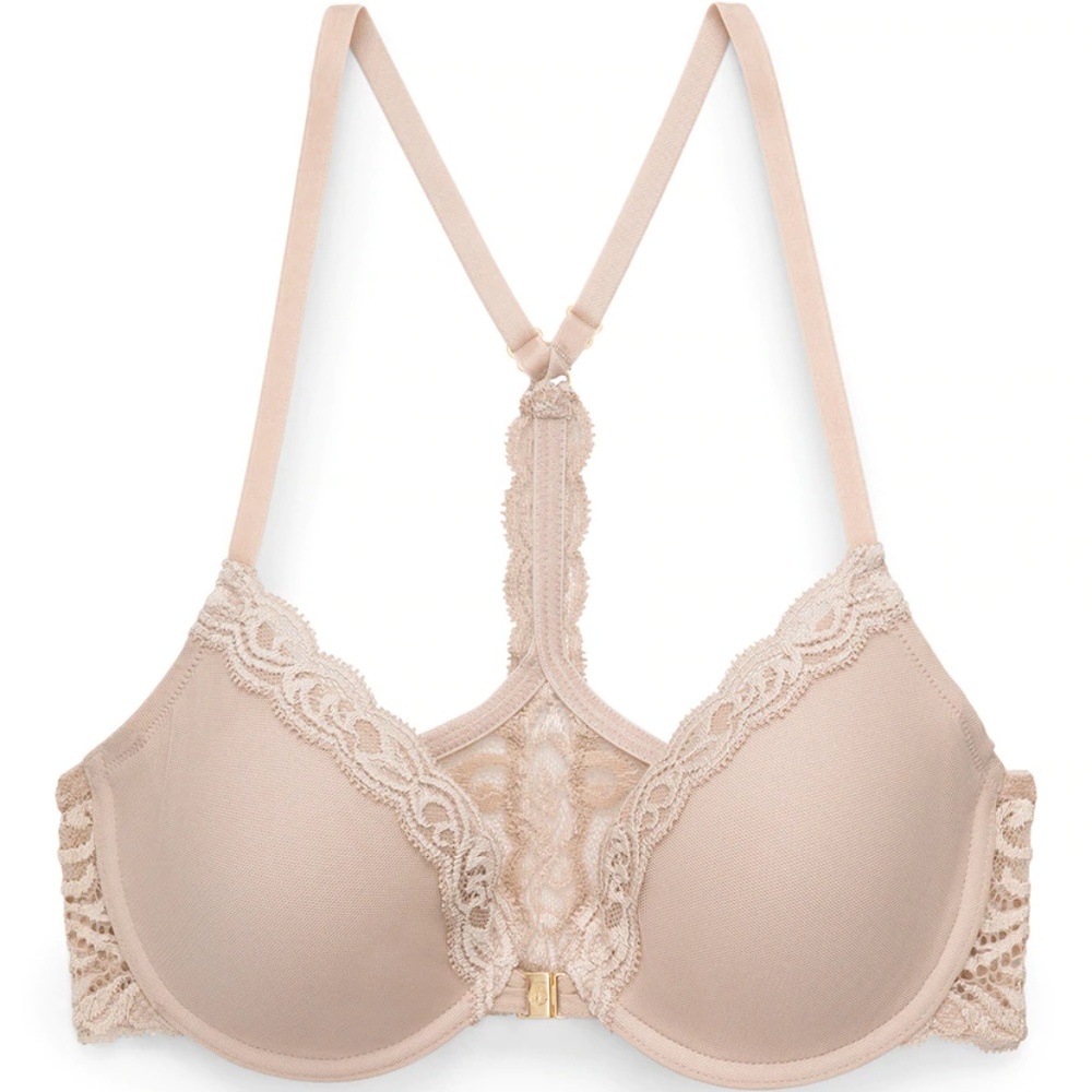 NWT Natori Feathers T-Back Underwire Bra Cafe 32DD